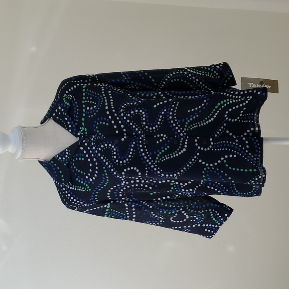 Blue Print blouse - Picture 1 of 7